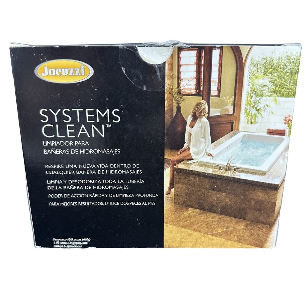 Jacuzzi Systems Clean Whirlpool Bath Cleaner 5 Applications - New In Open Box